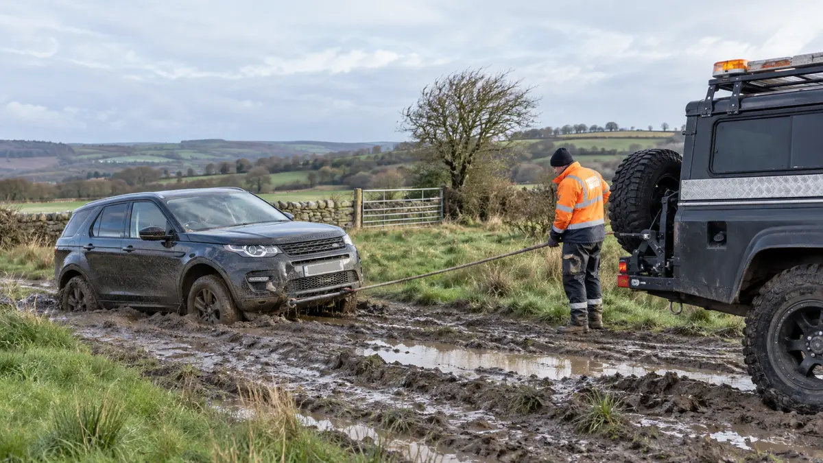4x4 Recovery carried out by a professional vehicle recovery operator