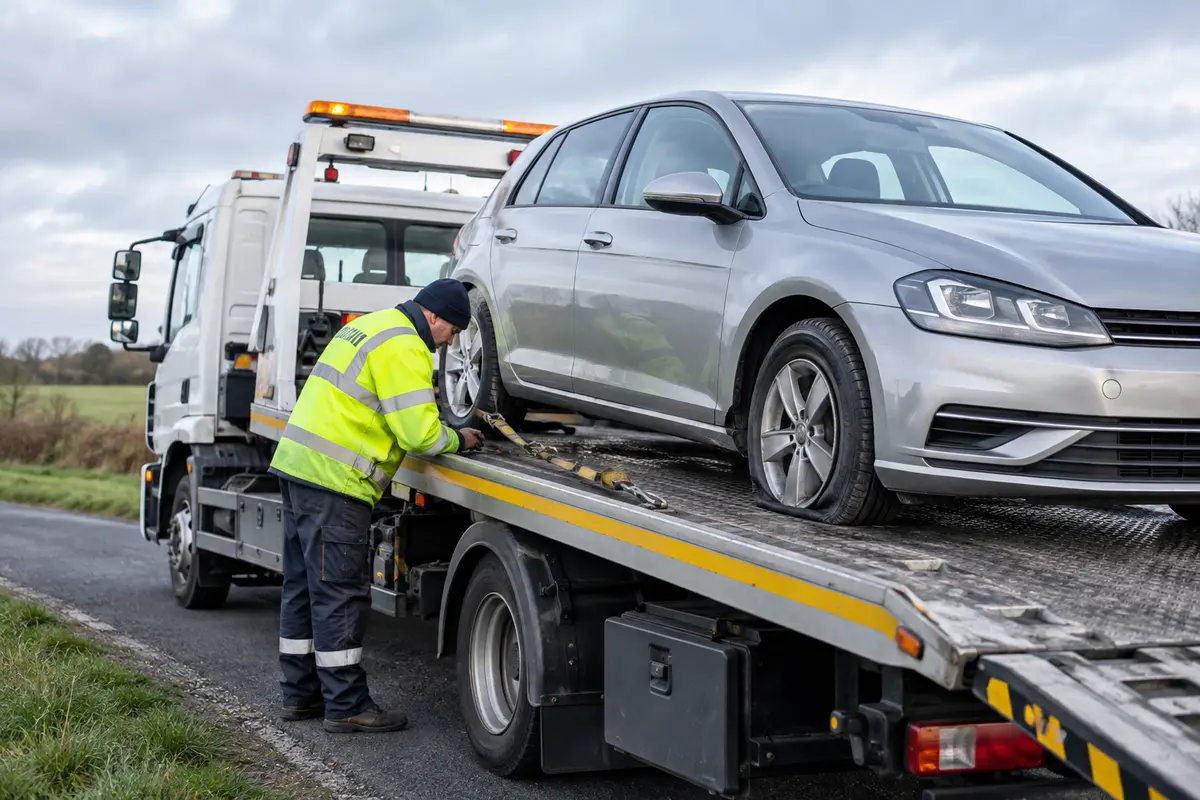 Vehicle Transport carried out by a professional vehicle recovery operator